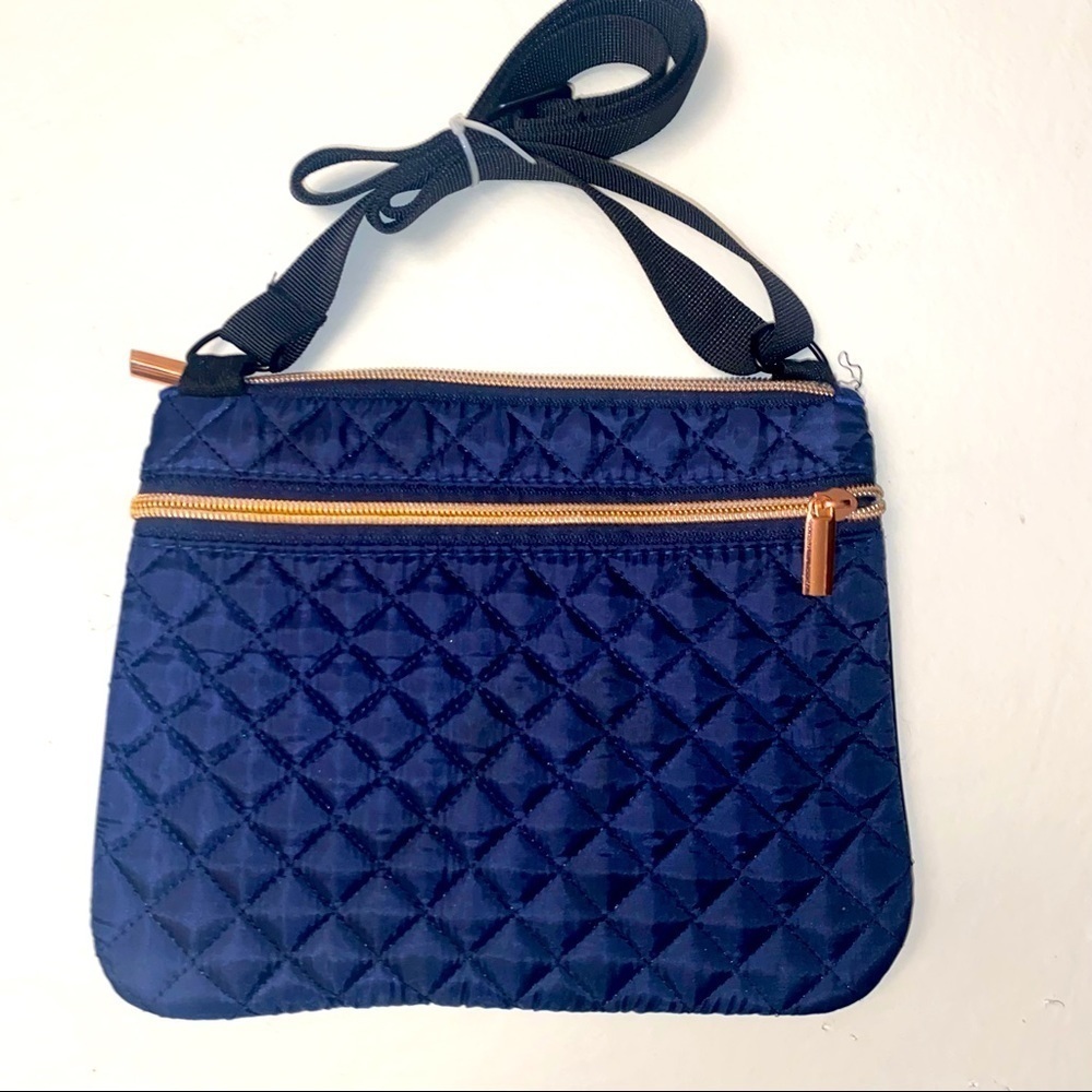 NWOT Quilted Navy Small Nylon taffeta Crossbody bag